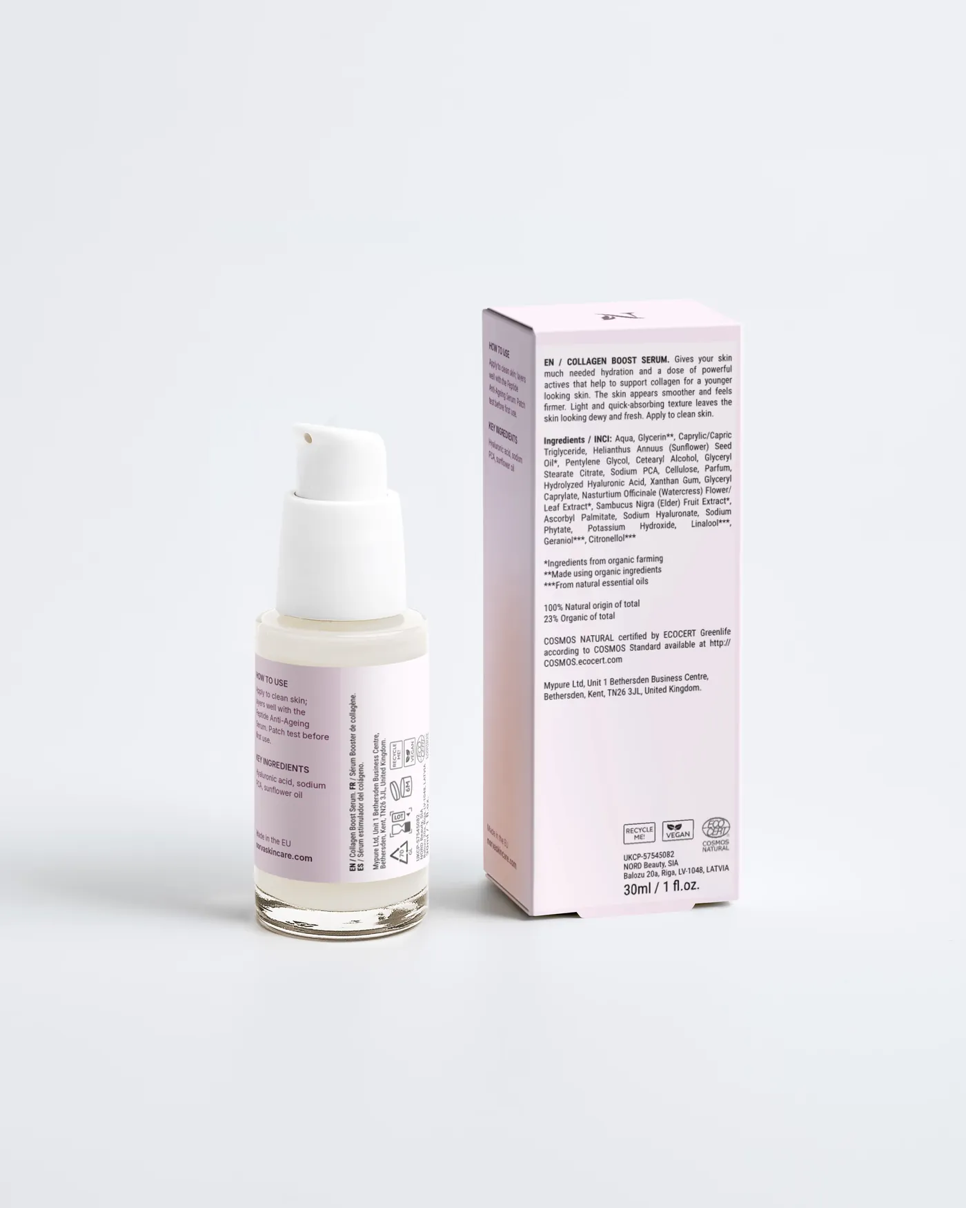 Norva Hyaluronic Boost Serum back of pack