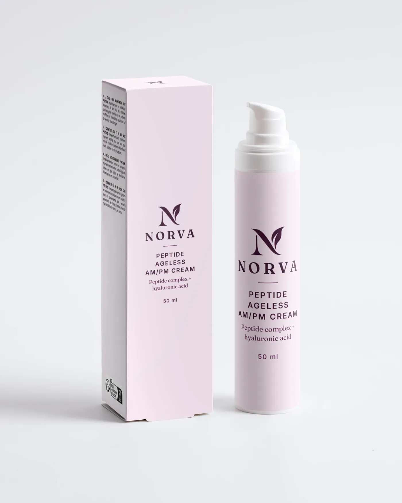 Norva Peptide Ageless AM/PM Cream with its box